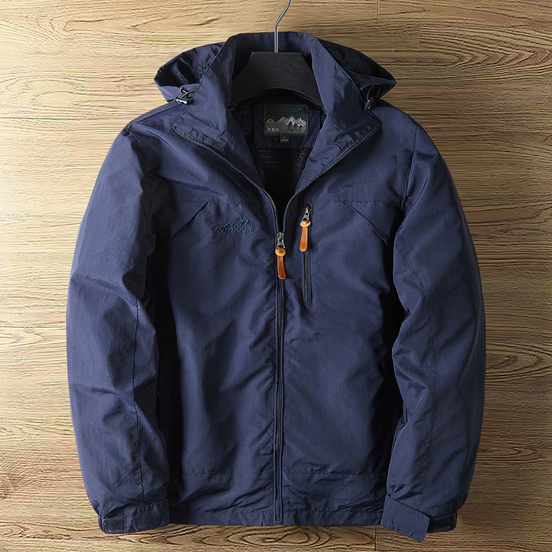 WISH Independent Station 8817 Men's Spring and Autumn Thin Rush Clothes Windproof Waterproof Removable Hat Outdoor Jacket
