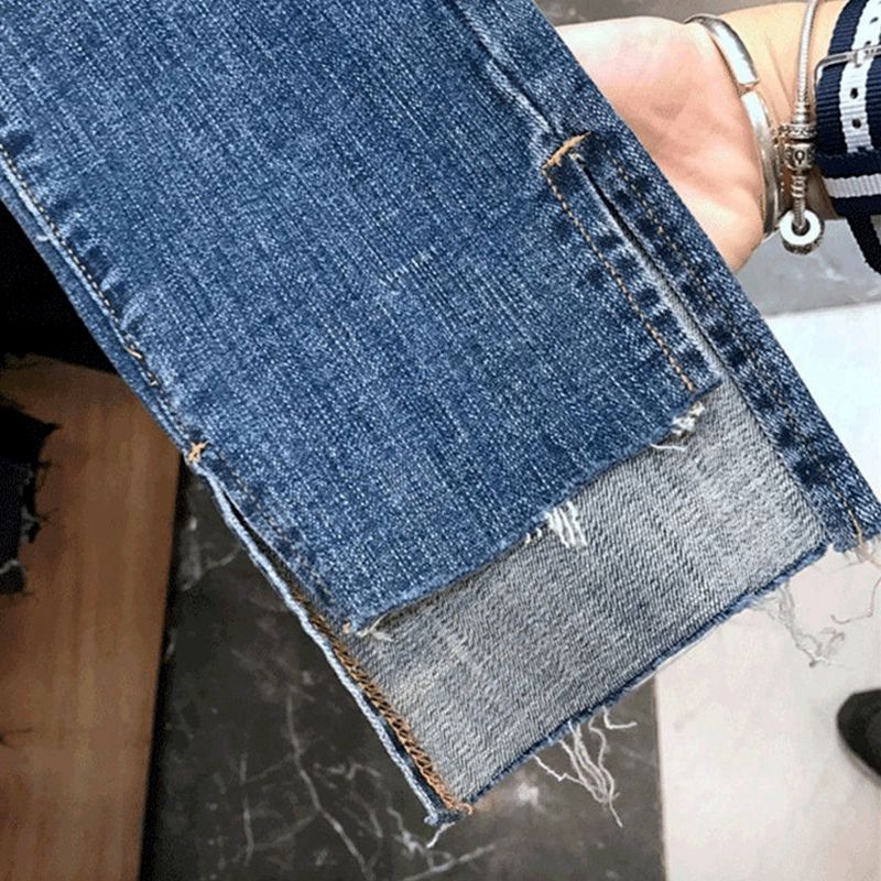 Picture of 2020 Jeans Women's Summer Slimming Hong Kong Style Skinny Pants Slim-fit Students Korean-style High Waist Ankle-length Pencil Pants