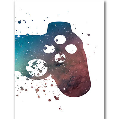 Picture of AliExpress hot sale game handle hanging painting abstract watercolor boy living room bedroom decoration canvas painting core