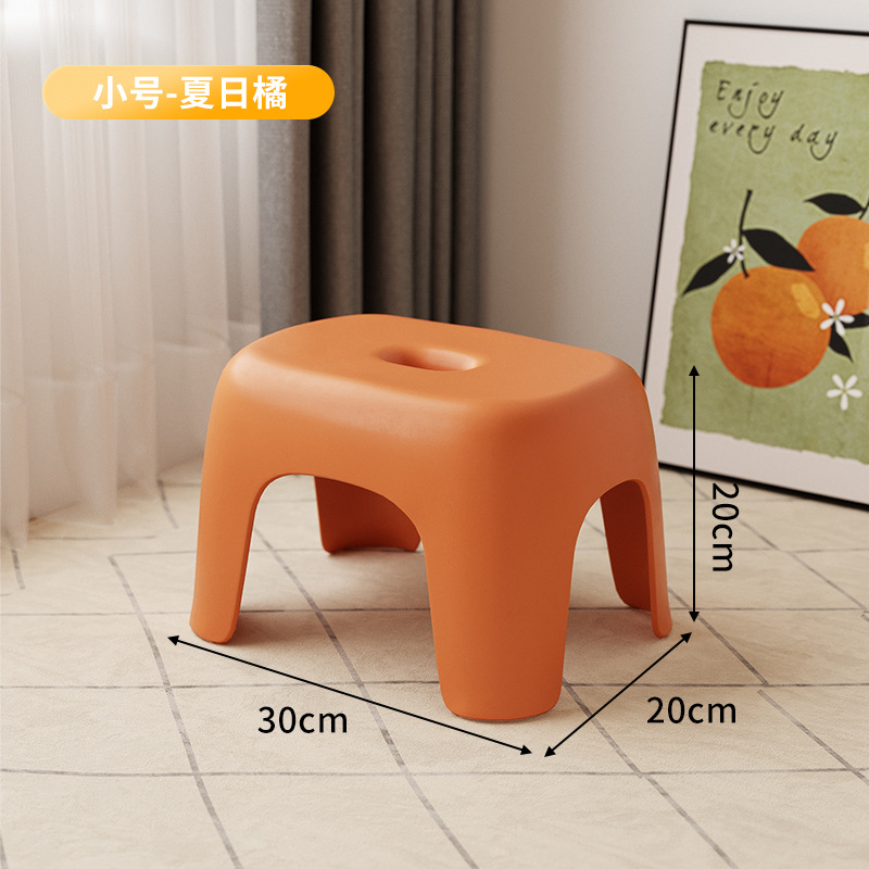 Picture of Household Plastic Small Stool Simple Style Thickened Coffee Table Small Stool Shoe Changing Stool Sofa Stool Bathroom Low Stool Chair
