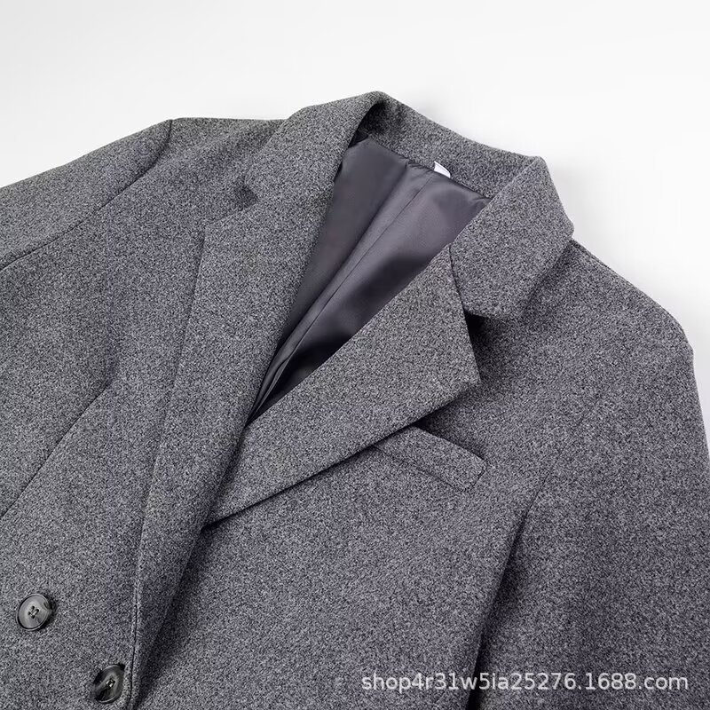 Picture of European and American Cross-Border Wholesale 2024 Autumn and Winter New Women's Fashion Button Long Woolen Coat