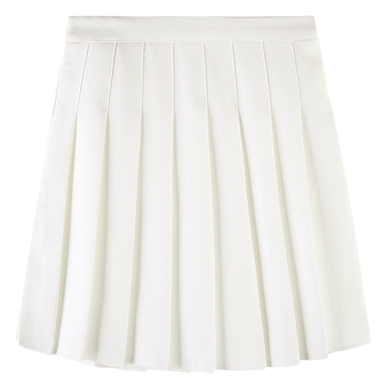 Deep Khaka Pleated Skirt Women's Skirt Short Skirt Spring Autumn Winter 2023 New High Waist Slimming JK College A- Line Skirt