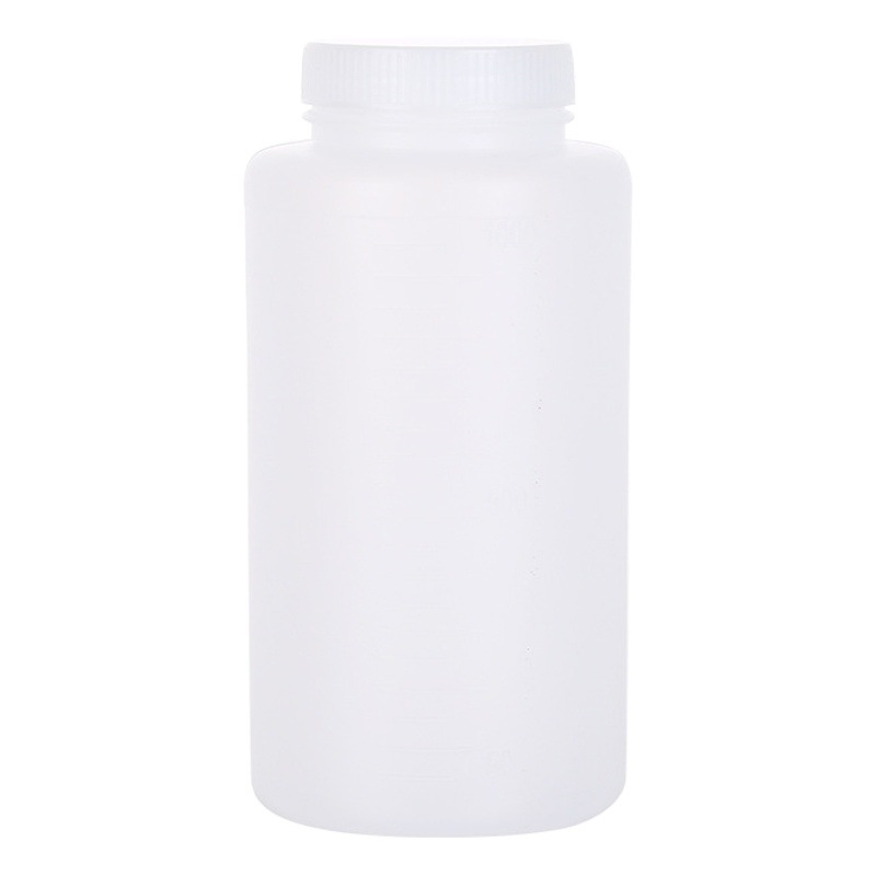 pe wide-mouth translucent large-diameter reagent plastic bottle polyethylene sample bottle with scale belt packaging sub-bottle