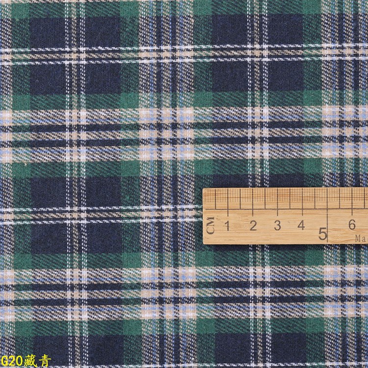 navy blue Plaid Yarn-dyed Velvet Vintage Antique Washed Cotton Plaid Decorative Cloth for Tea Room Tatami Mat Homestay