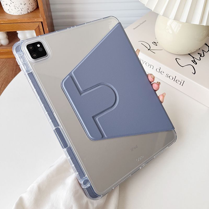 Picture of iPad2024 rotating protective cover air4/5 flat shell pro11 inch anti-bending 10.2 all-inclusive 9.7 anti-fall transparent