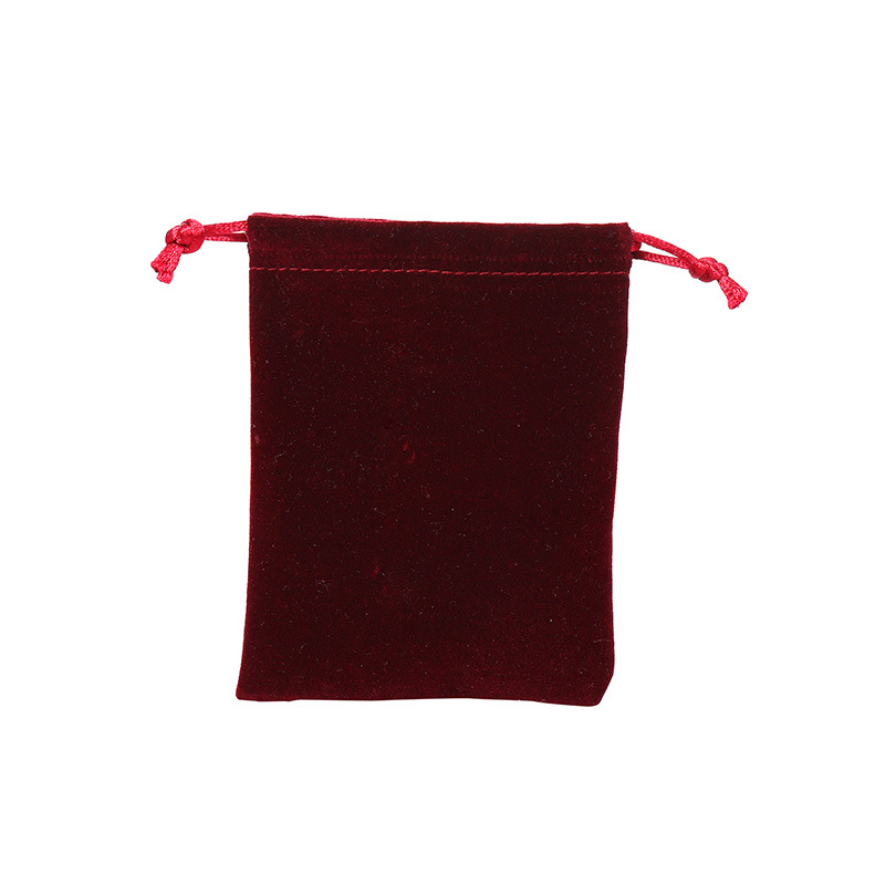 Picture of Boutique bunched flannel bag first jewelry seal text play packaging bag printed electronic products hand string gift storage bag