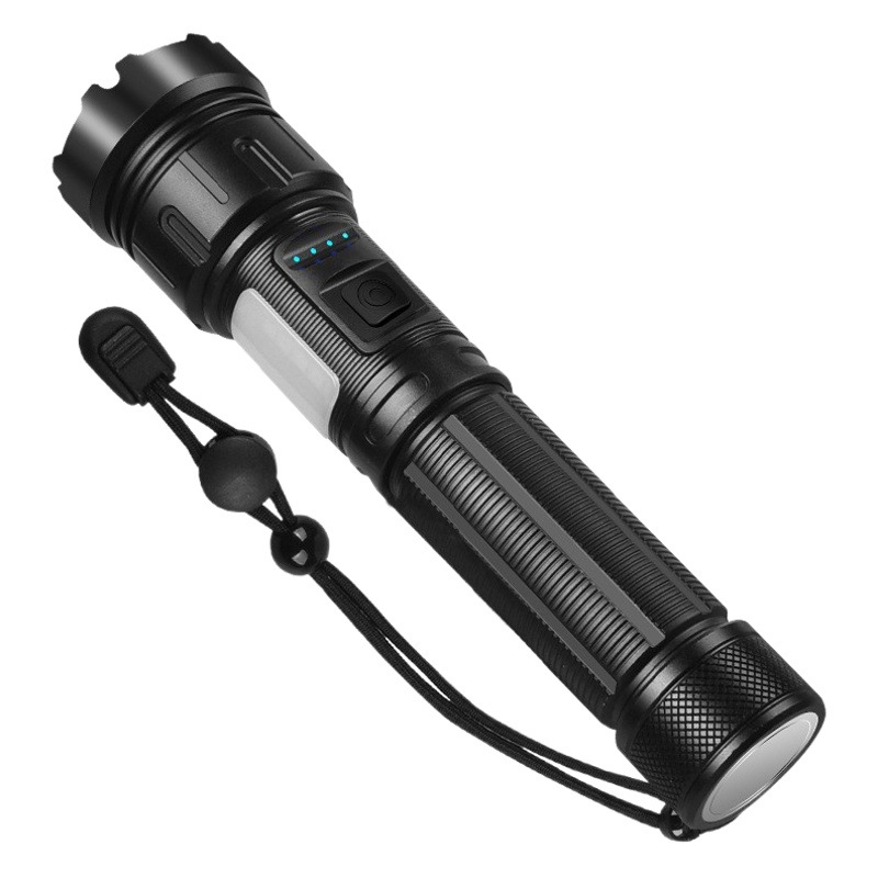 Cross-Border Pm10-Tg Rechargeable P50 Strong Light Flashlight Cob Outdoor Zoom Long-Range Led Flashlight with Magnet
