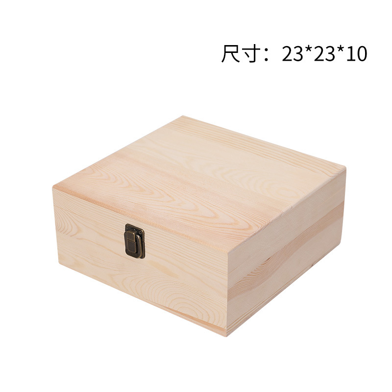 Picture of Accompanying Gift Wooden Box Simple Pine Gift Packaging Box Candy Box Immortal Flower and Wood Box Wooden Jewelry Storage Box