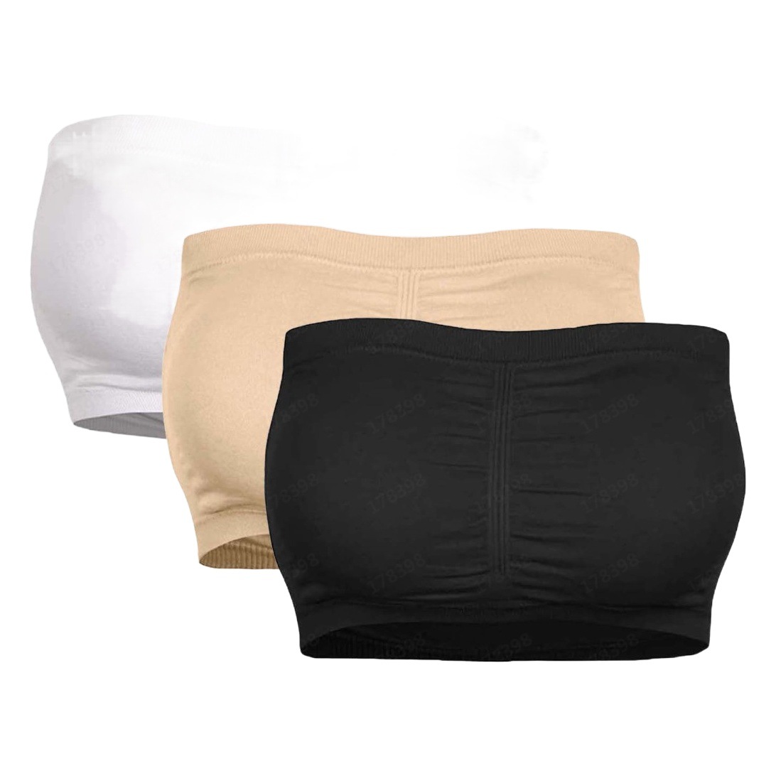 Cross-border foreign trade multi-piece combination double-layer enlarged size strapless underwear women's wrapped breast without steel ring underwear batch