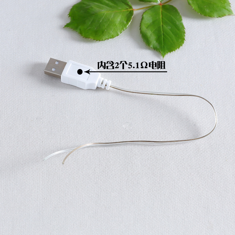 Picture of USB lamp string accessories always bright usb single connection charging line copper wire lamp string small colored lights use semi-finished products