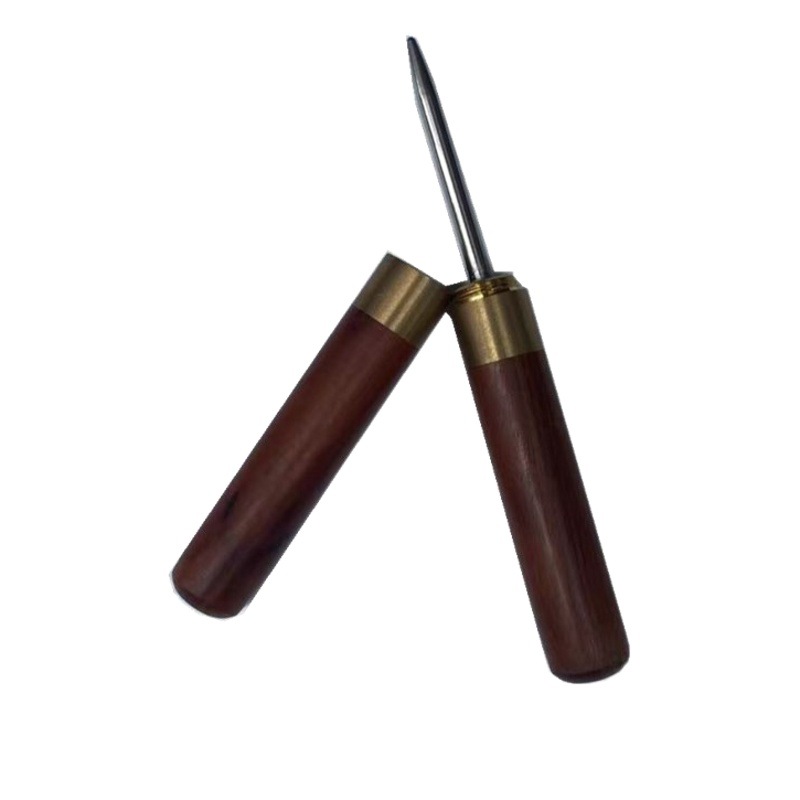 Badminton tennis racket cable threading wire management cone whole device threading wire machine storage type pear flower wooden handle stainless steel