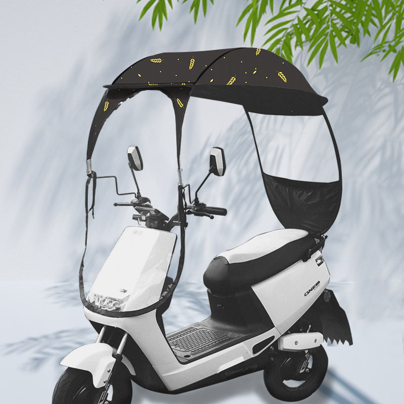 Factory wholesale electric car Canopy Canopy new thickened black rubber sunscreen windshield motorcycle canopy electric car shed