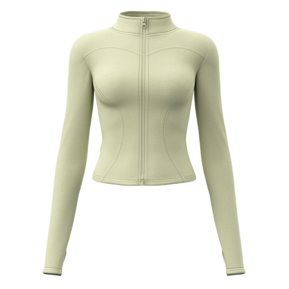 Juyitang Sun Protection Yoga Clothing Nude Outdoor Tight Breathable Sports Fitness Jacket Top for Women