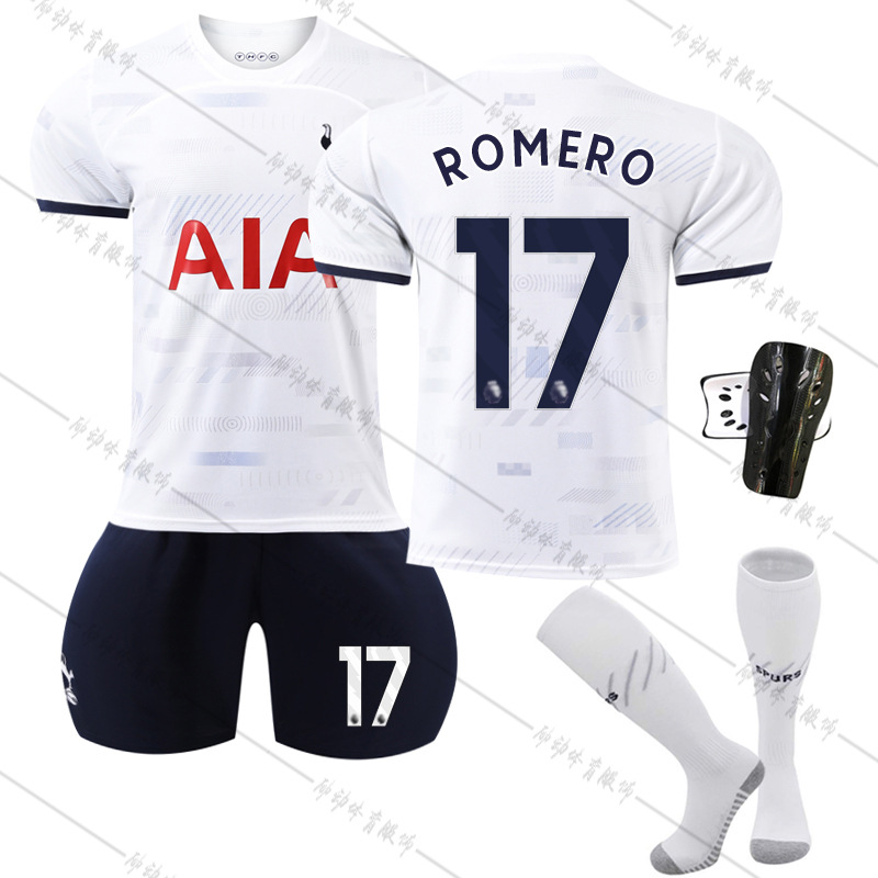 Picture of 2324 Tottenham Hotspur Home No.10 Kane Football Uniform 7 Sun Xingu 17 Romero 9 Richarlison Jersey Socks Suit