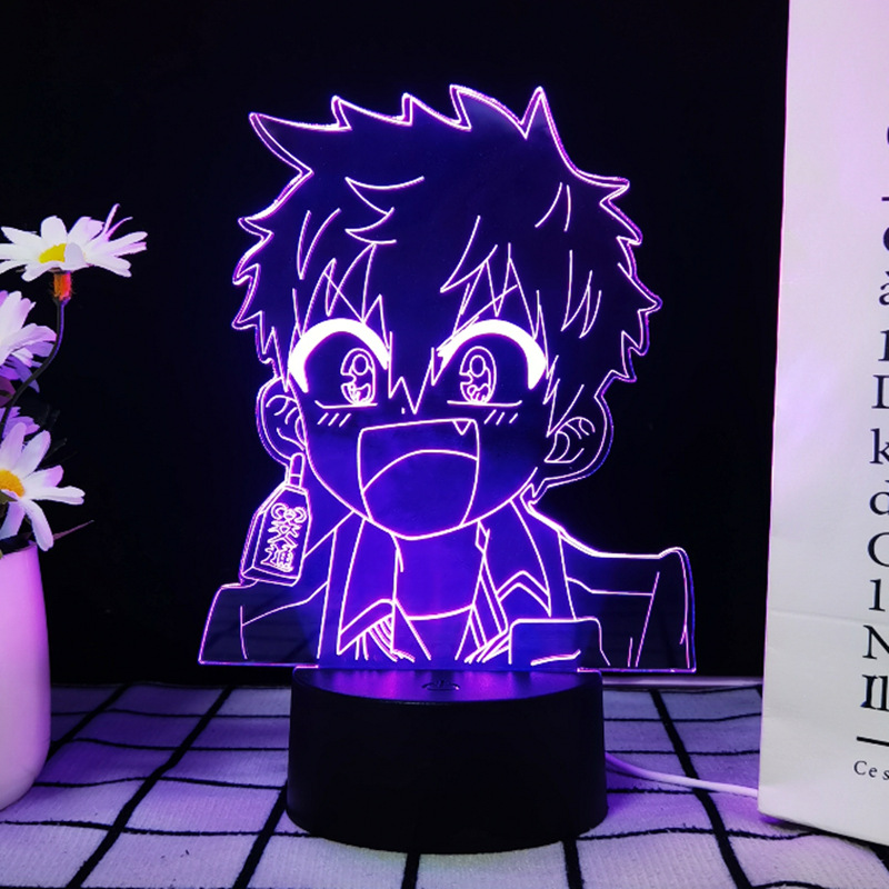 Cross-border animation to bind young flower king 3D nightlight hand-held secondary student bedroom desk decoration gift