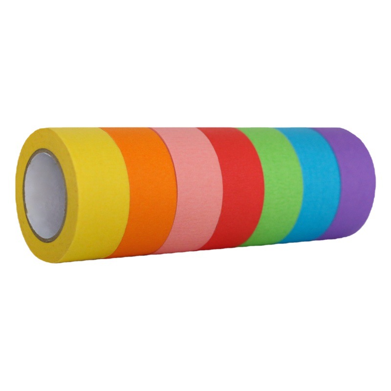 Masking Adhesive Art Artist Hand Tear Seamless Color Paper Tape DIY Multifunctional Color Masking Paper Strong Adhesive Tape
