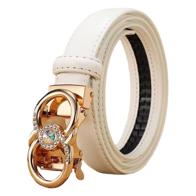 New Style Women's Automatic Buckle Belt Versatile Decorative Fashion Korean Version Jeans Belt Cross-Border Same Style