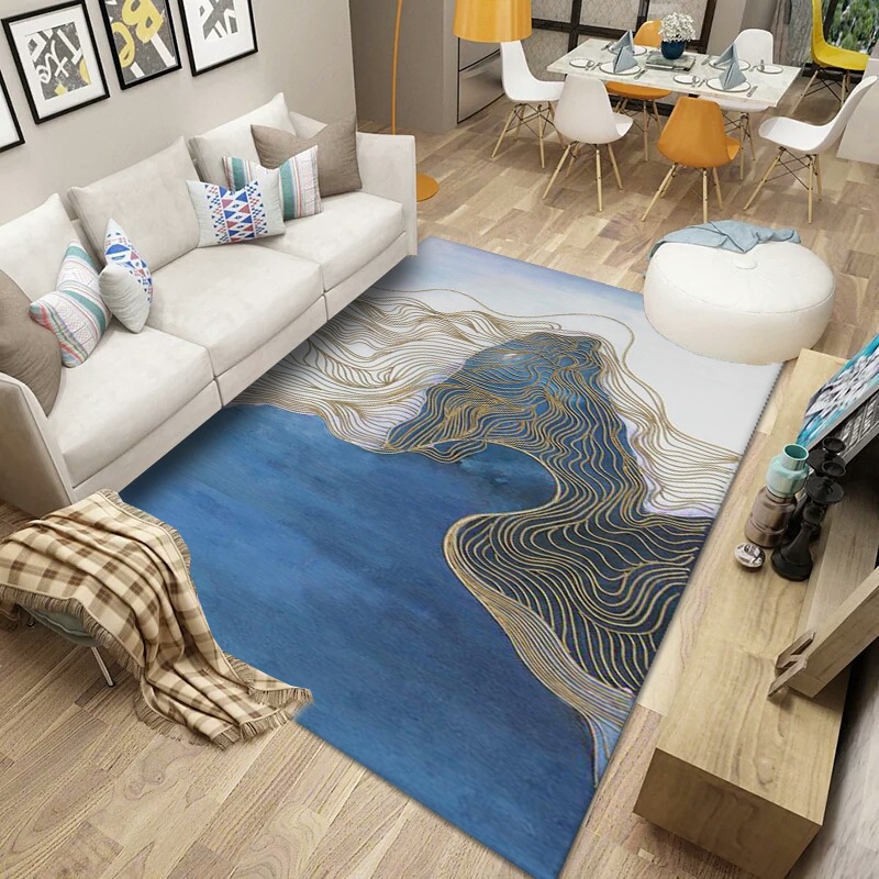 Picture of Home Carpet Simple Nordic ins Style Office Carpet Full Bed Floor Mat Bedroom Living Room Carpet Floor Mat