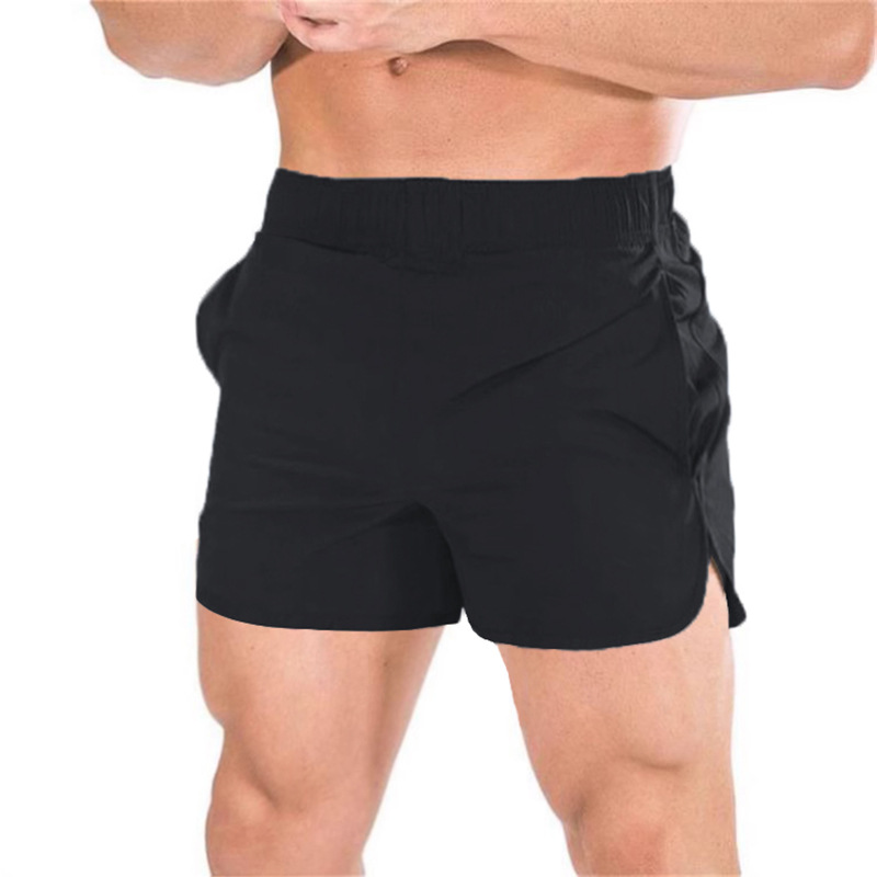 Muscle Boy Sports Fitness Five-Point Pants Men's Elastic Thin Squat Training Shorts Outdoor Casual Beach Pants Trendy