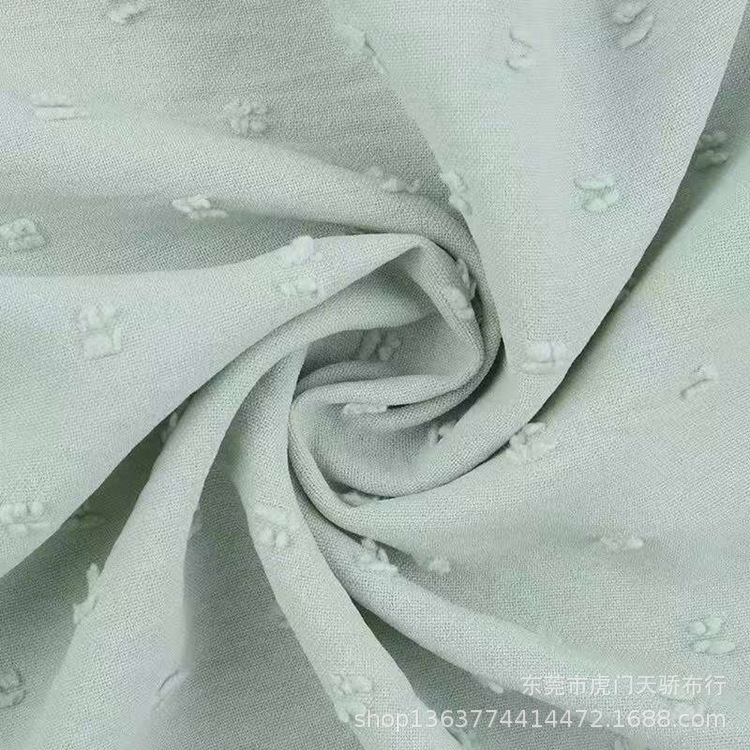 Spot woven Cut Flower jacquard woven polyester Ice Silk wrinkle hair ball cut flower top skirt dress fabric