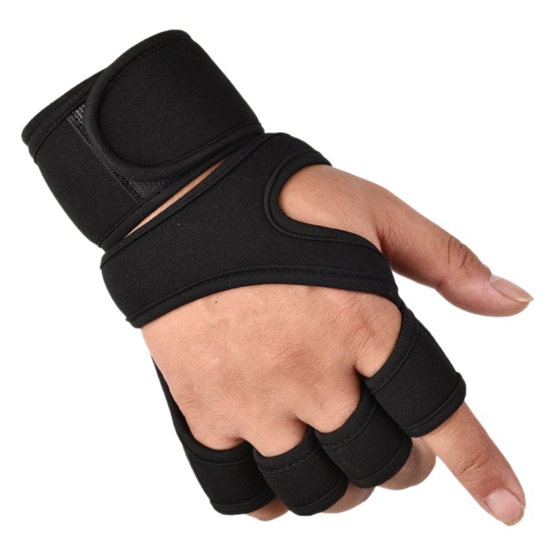 Cross-Border Fitness Gloves for Men and Women, Granular Palm Wrist Guards, Half-Finger Gloves, Pressurized Equipment, Weightlifting Yoga Sports Gloves