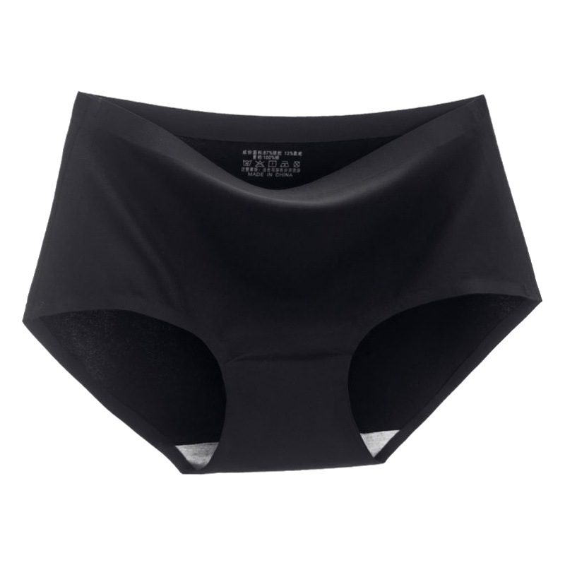 Cross-Border Popular Women's Ice Silk Seamless Women's Underwear Comfortable Large Size Underwear Women's Mid-Waist Pure Color Briefs 810