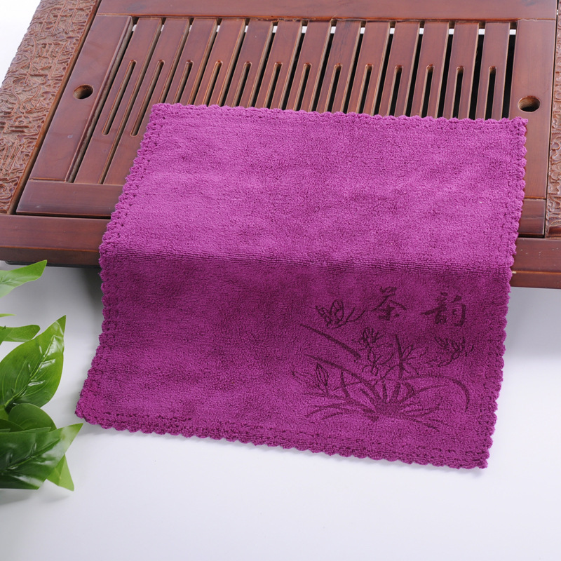 Picture of Tea Towel Thickened Absorbent Tea Towel Tea Table Rag Small Square Towel Kung Fu Tea Mat Pot Towel Independent Packaging Fixed Logo