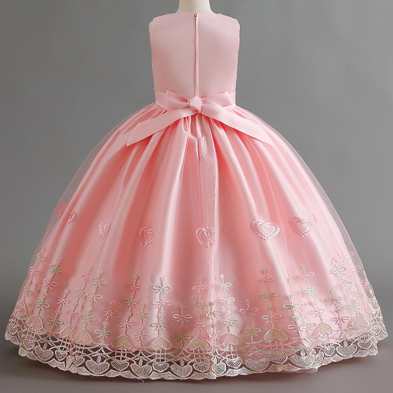 Picture of 2023 Summer New Girls' Dress Sleeveless Long Dress Mesh Lace Princess Dress Piano Costume Cross-border Exclusive