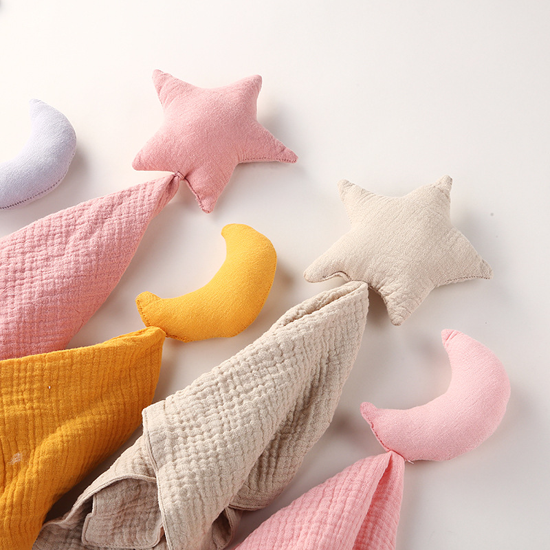 Picture of Pure Cotton Double-layer Gauze Baby's Spit Towel Sleeping Bag Blanket Doll Baby's Ambience Towel Entrance Rabbit Blanket