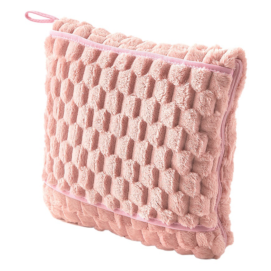 Cross-border thickened solid color sofa blanket flannel blanket office air conditioning storage blanket travel blanket first class blanket