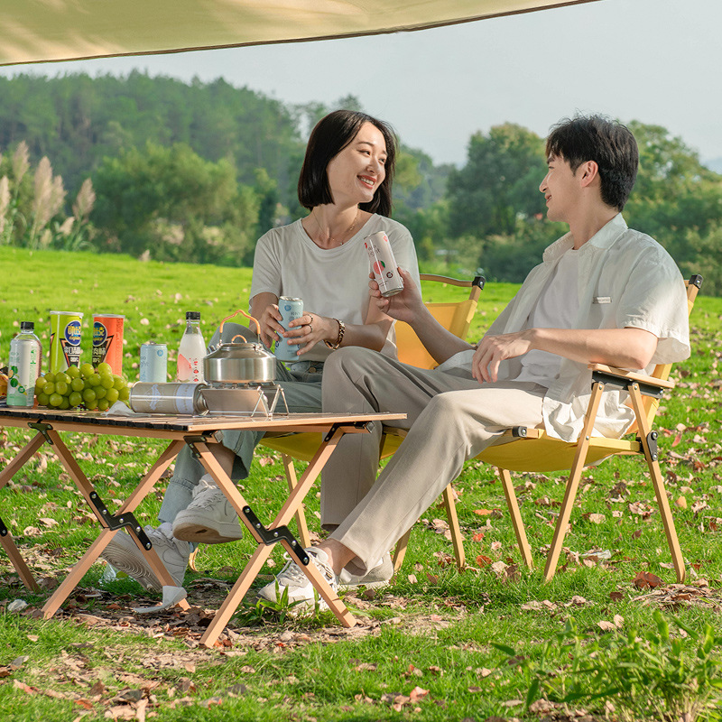 Picture of Outdoor Camping Egg Roll Table Aluminum Alloy Folding Table Portable Outdoor Courtyard Garden Open-Air Picnic Table Balcony Supplies