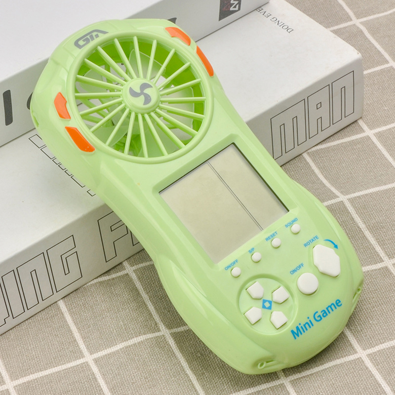 Picture of Cross-border Douyin Children's Electric Tetris Game Machine Summer Fan with Lighting Toys Supermarket Gifts