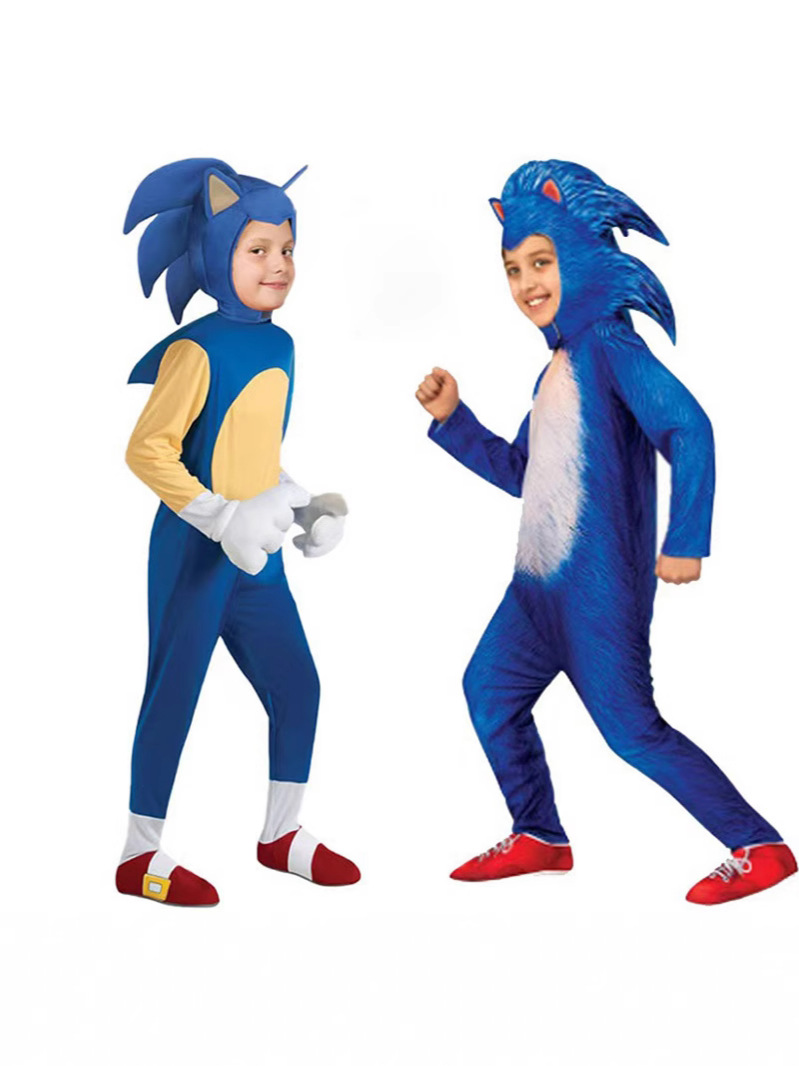 Halloween Sonic Children's Doll Cosplay Costume Sonic Kid Hedgehog Stage Performance Clothes Animation