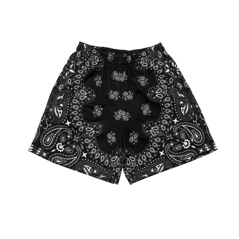 Outdoor Sports Shorts Men's Trendy Brand Summer New Sports Fitness Running Basketball Shorts Four-point Printed Shorts
