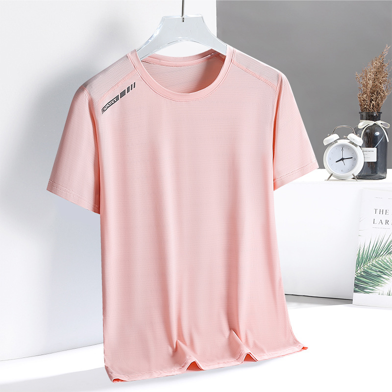 Picture of Summer New Printed Ice Silk T-shirt Men's Sports Leisure Running Fitness Breathable Short-sleeved Men's Outdoor Quick-drying Clothes