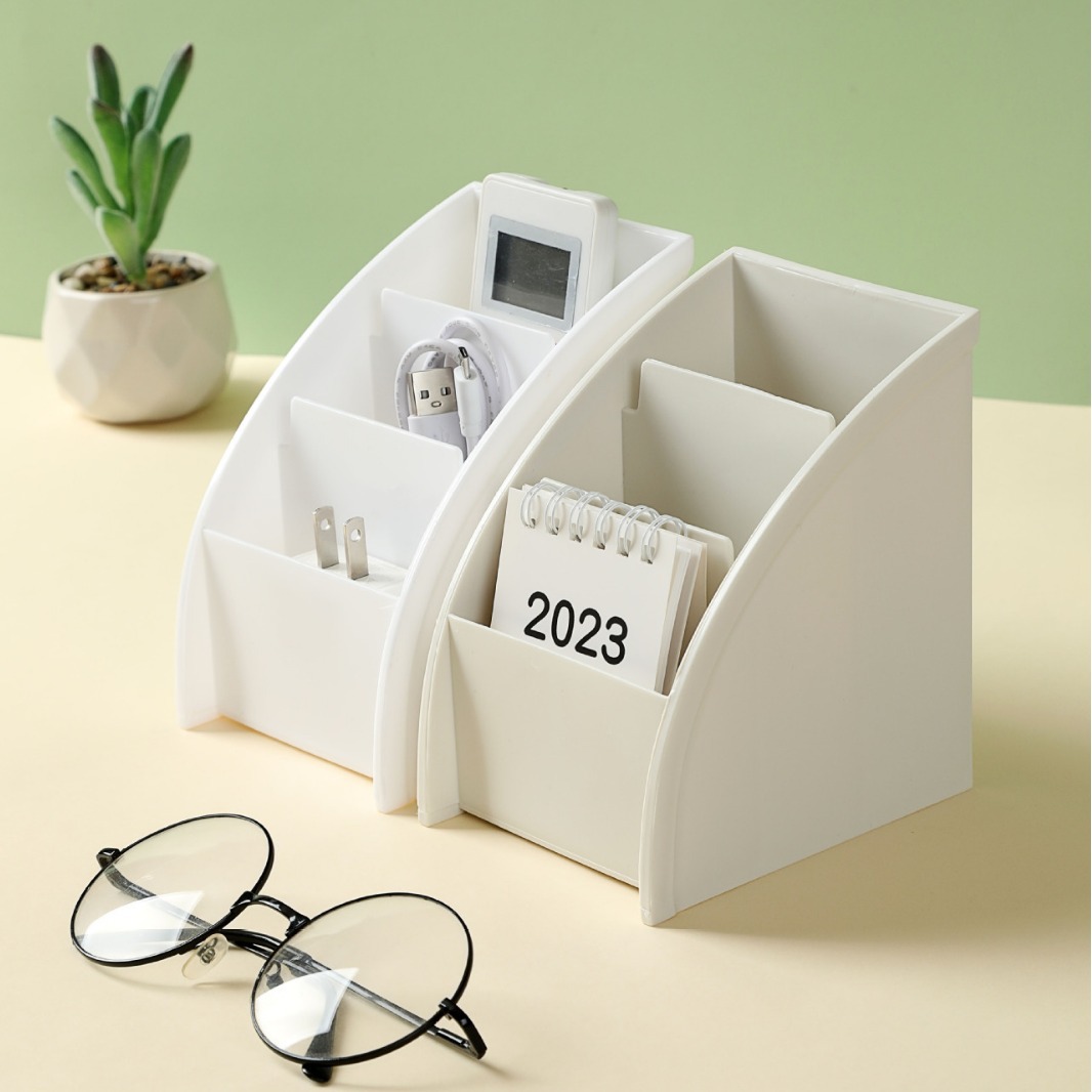 Creative student office desktop storage box personality stationery pen holder compartment finishing cosmetics storage box manufacturers