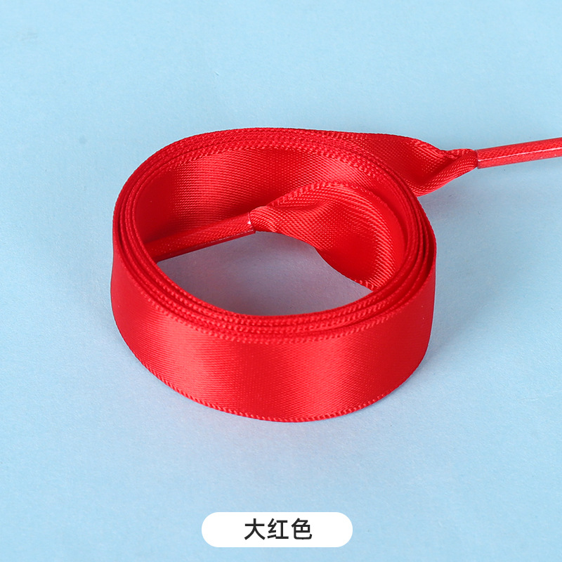 Picture of Silk shoelaces flat lace satin webbing sports small white shoes shoelaces color silk shoelaces 2cm wholesale
