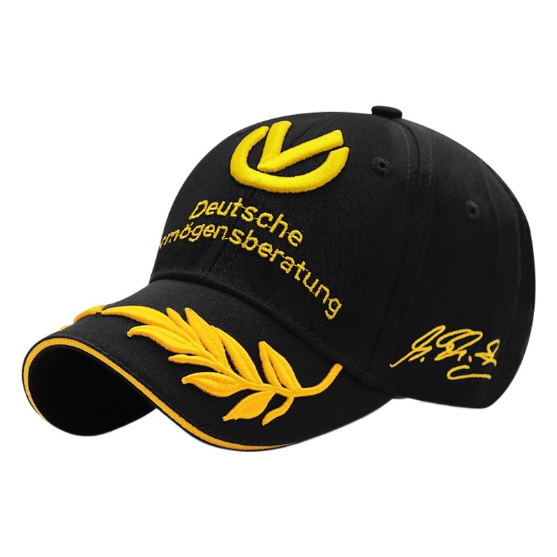 Cap Men's Autumn Fashion Sunscreen Sun Hat Parent-child Baseball Cap Women's Trendy Letter Wheat Ear Embroidered Racing Cap