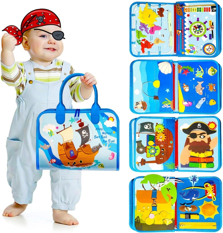 Picture of Cross-border foreign trade felt learning board Montessori early education board busy board children's quiet book cloth book in stock wholesale factory