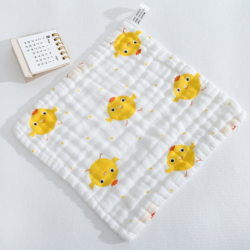 Picture of Cotton small square six-layer high density gauze towel newborn baby saliva towel baby wash face towel wholesale