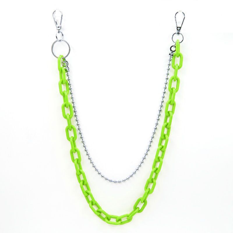 Picture of Removable Resin Chain Pants Chain Korean Green Fluorescent Pants Chain Ins Trendy Brand Hip-hop Pants Waist Chain Hanging Chain