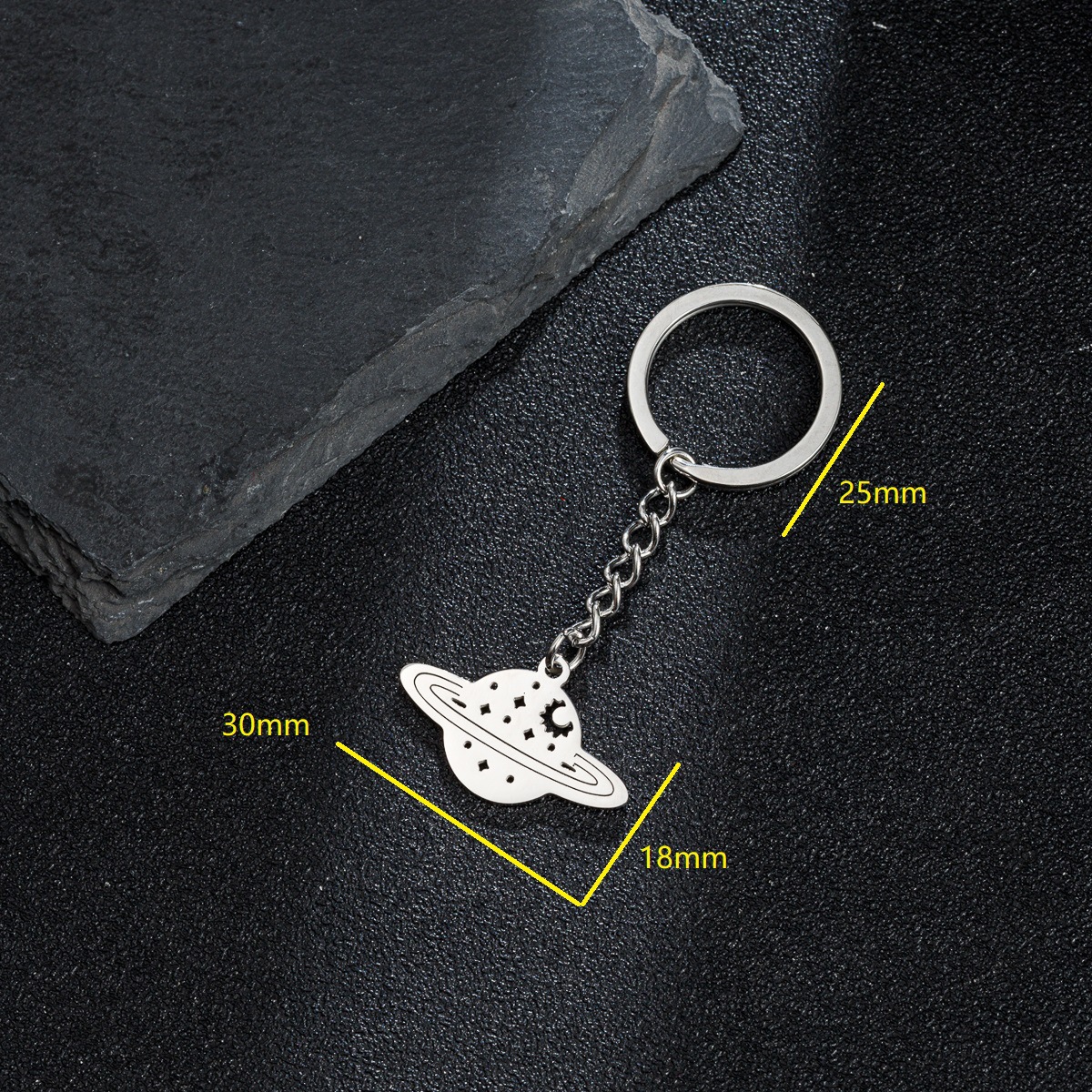 Picture of Japanese and Korean stainless steel metal keychain ins devil love bicycle stethoscope pendant schoolbag pendant in stock