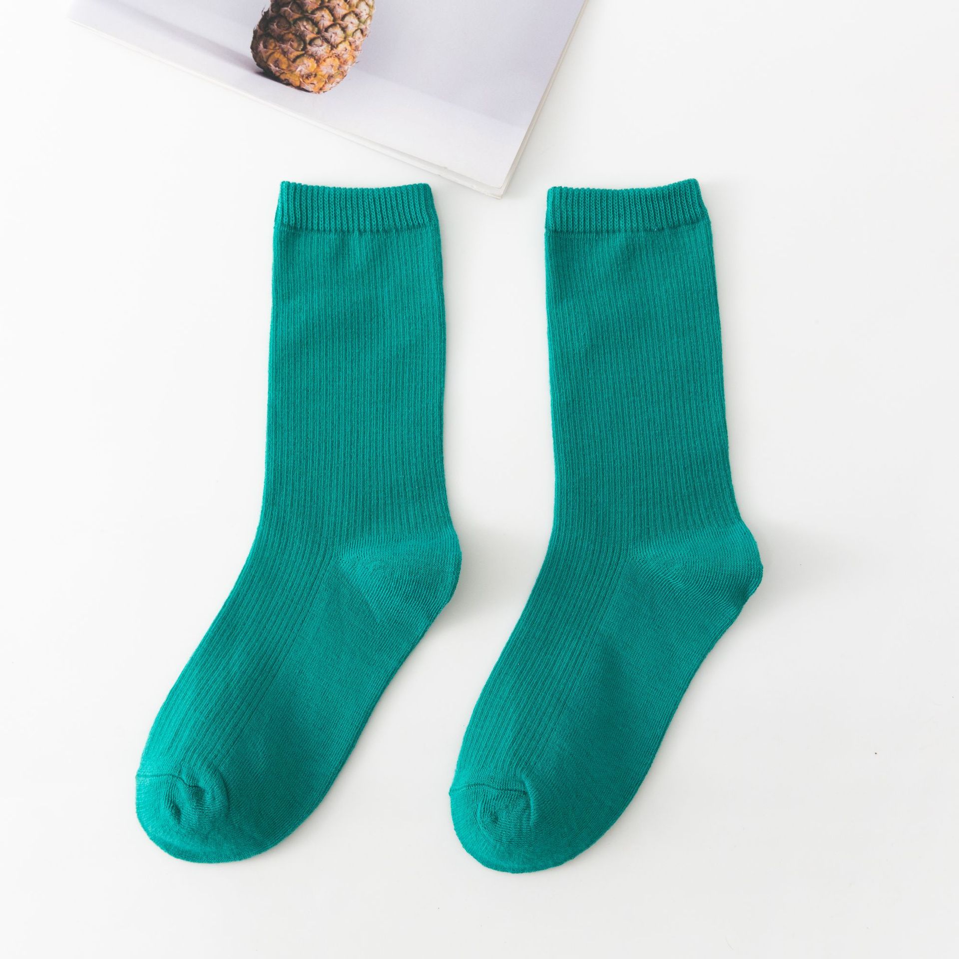 Picture of Spring and summer women's socks solid color dopamine color tube socks Zhuji pile socks ladies candy color socks cotton socks