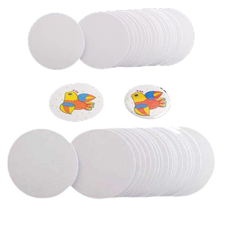 Picture of Blank Round Paper for DIY Badge and Medal Crafts, Hand-Painted Art, Round Photo Printing Paper