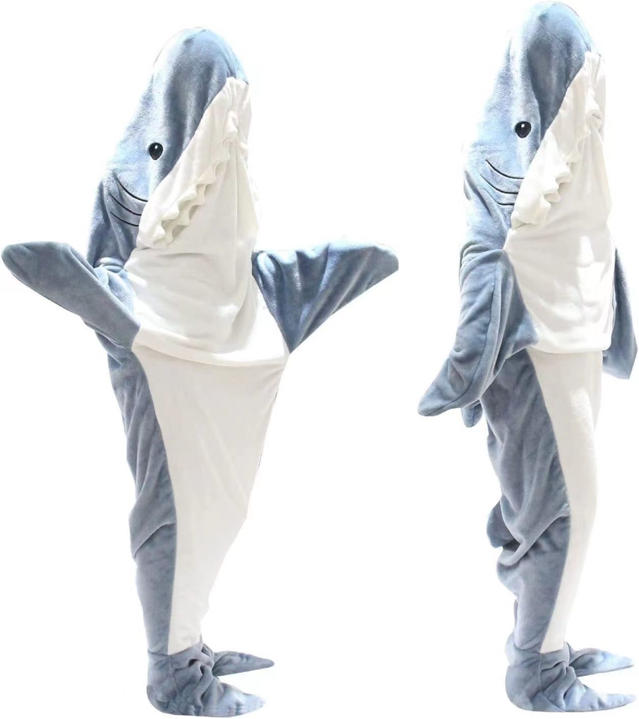 Shark Blanket Shark Blanket adult super soft soft velvet hoodie sleeping bag loose one-piece pajamas