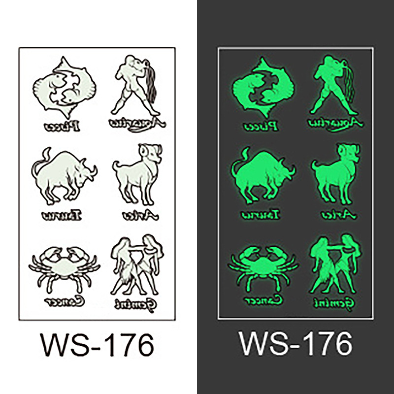 Picture of New Luminous Tattoo Sticker Nightclub Bar Music Festival Carnival Party Tattoo Sticker Note Glow Cool Face Sticker