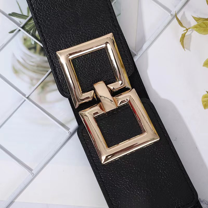 Women's Elastic Versatile Korean Style Square Buckle Elastic Elastic Belt