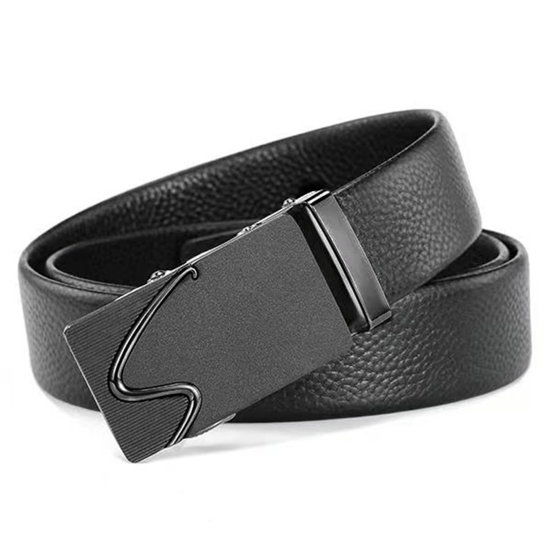 Picture of Men's belt automatic buckle litchi pattern belt business gift online shop clothing accessories gift pants belt factory wholesale
