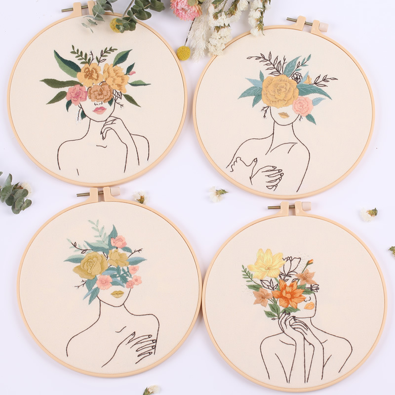 Picture of Xin makeup original body art embroidery diy material package Amazon cross-border English factory direct Su embroidery