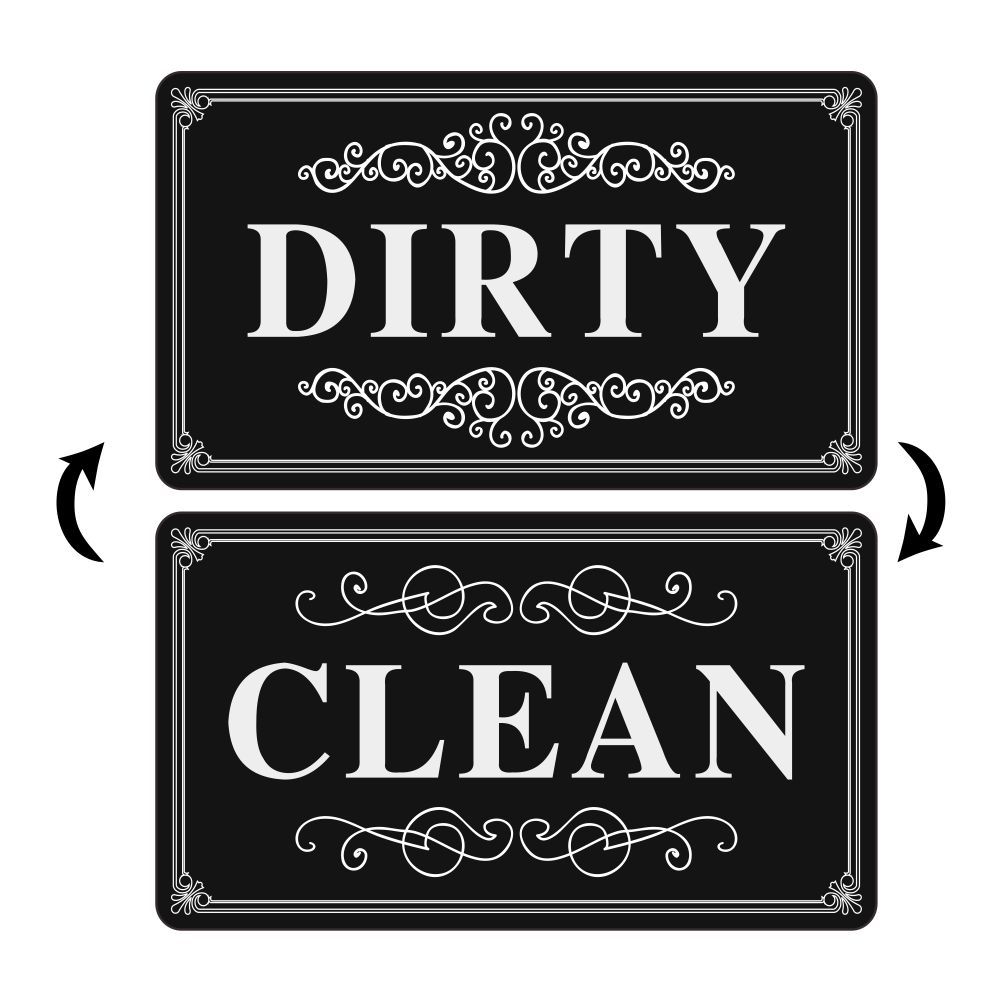 Picture of dirty clean magnetic refrigerator stickers for cross-border foreign trade new kitchen dishwasher refrigerator decoration magnetic stickers